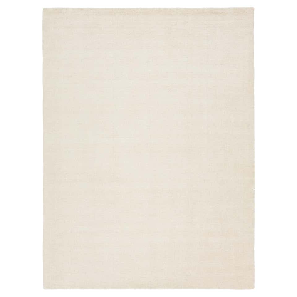 Ivory Contemporary Texture Handmade Wool and Viscose Rug For Sale at ...