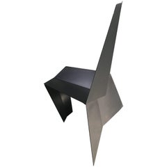 Contemporary Indoor/Outdoor Crystallized Chair aus recyceltem Metall, Minimal Style