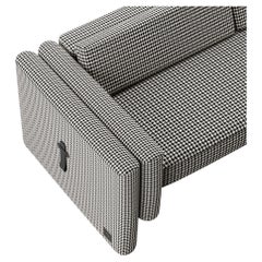 Contemporary IMiniml Sofa in Retro Black & White Patterned