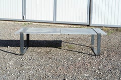 Contemporary Industrial Concrete And Metal Coffee Table
