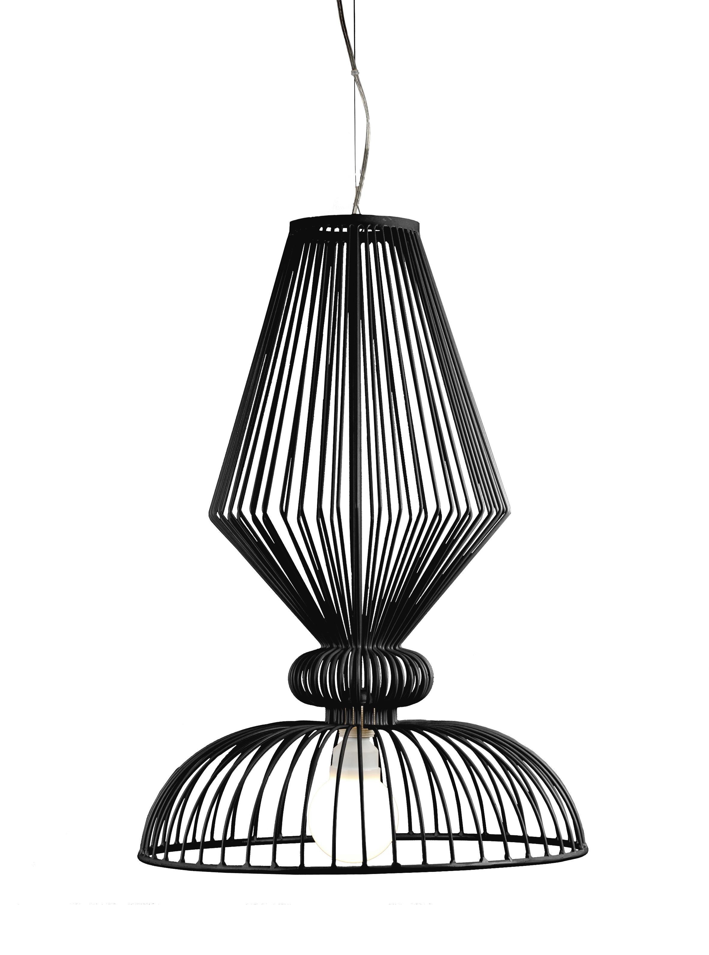 Lampada a sospensione lilla in espansione di ispirazione industriale contemporanea in vendita 2