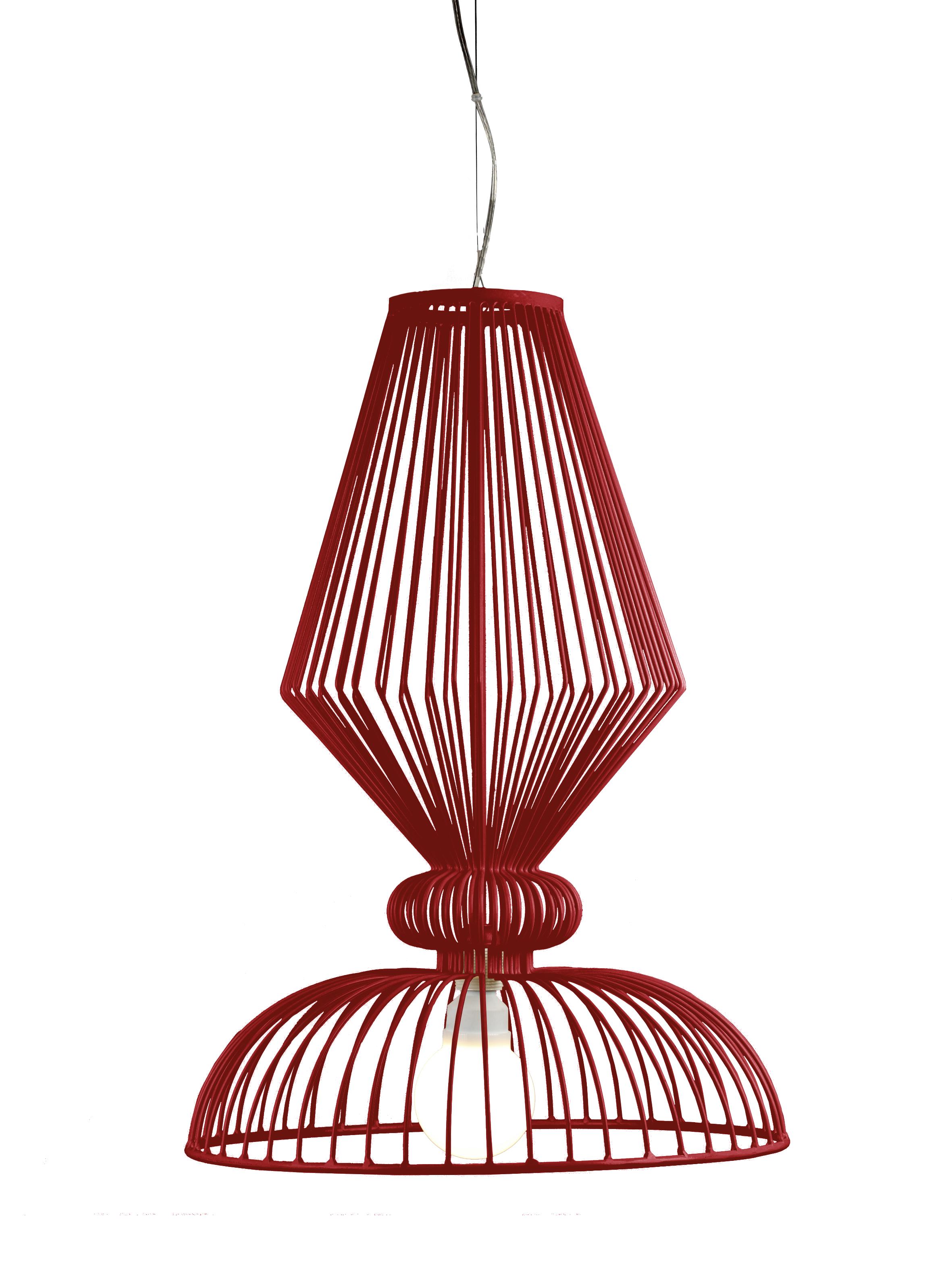 Lampada a sospensione lilla in espansione di ispirazione industriale contemporanea in vendita 3