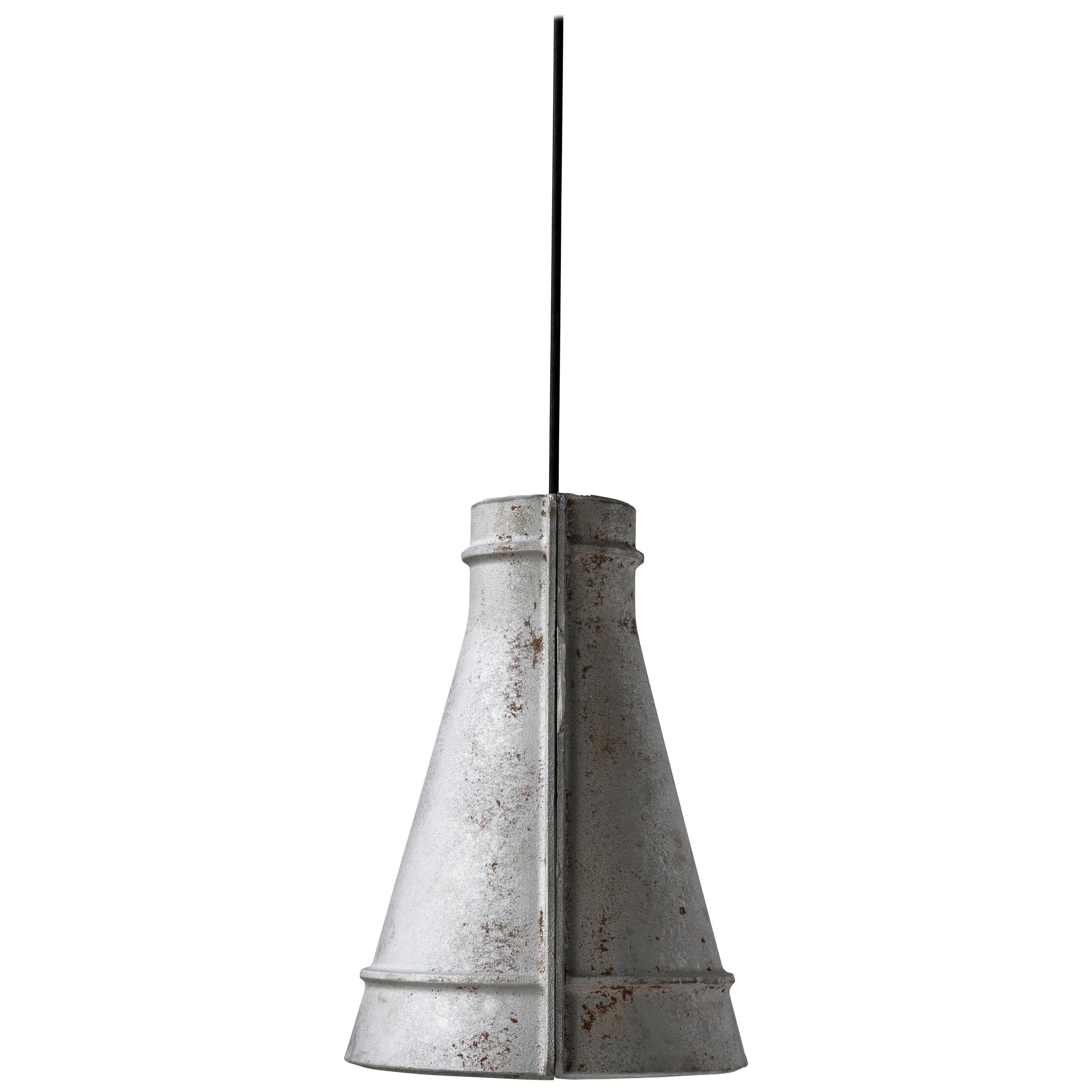 Contemporary Industrial Pendant Lamp 'ZERO' in Aluminum 'Small' For Sale