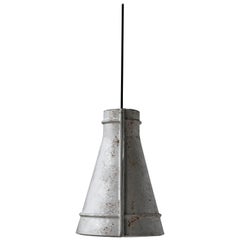 Contemporary Industrial Pendant Lamp 'ZERO' in Aluminum 'Small'