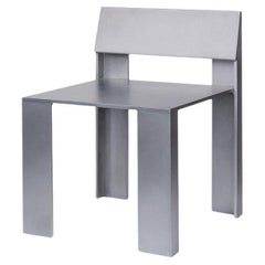 Contemporary Industrial Waxed Aluminum-Metal Chair, Model LAC, Johan Viladrich