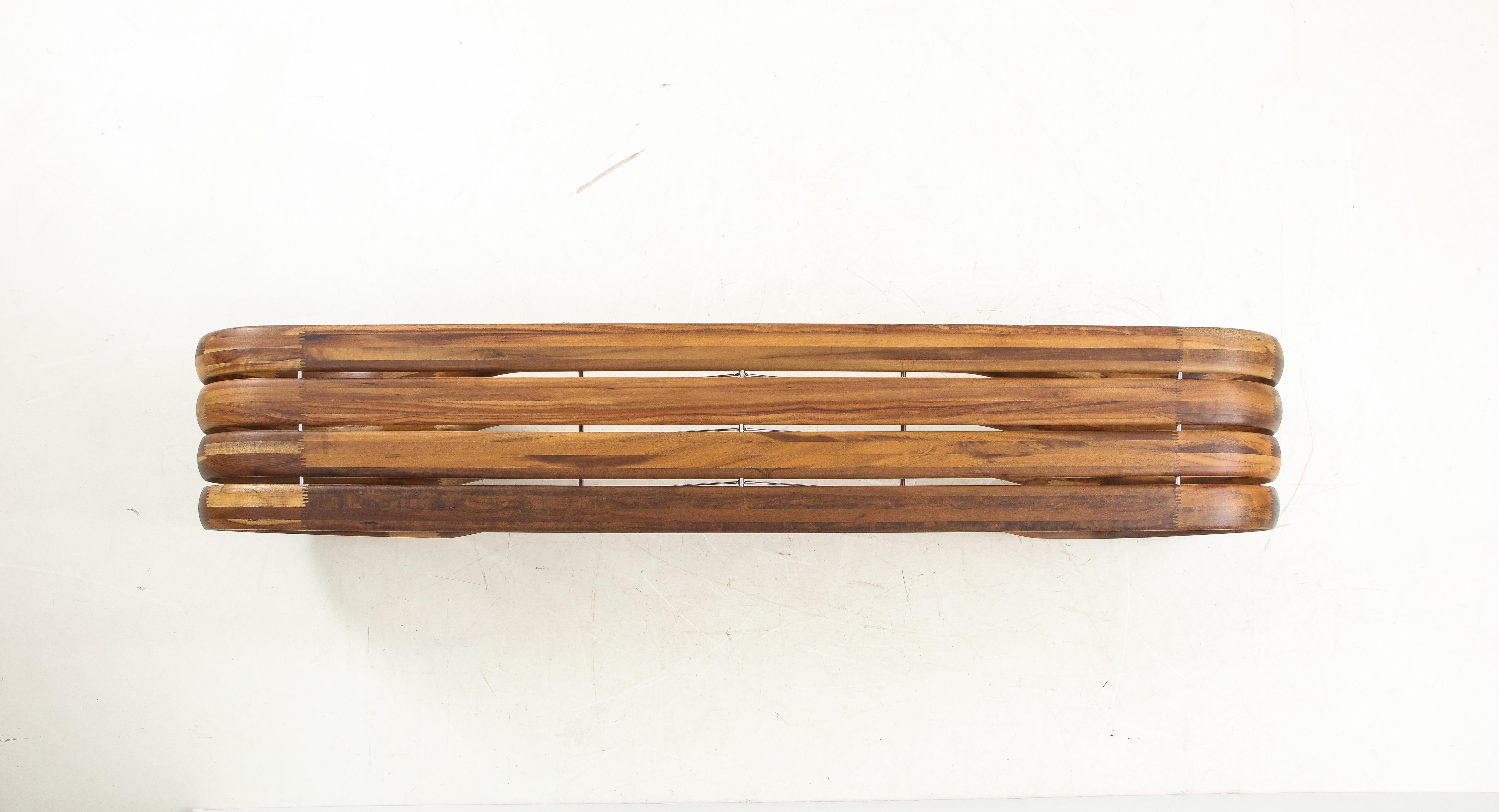 Contemporary Infinito Wood Bench by Guto Índio da Costa, Brazil, 2019 7