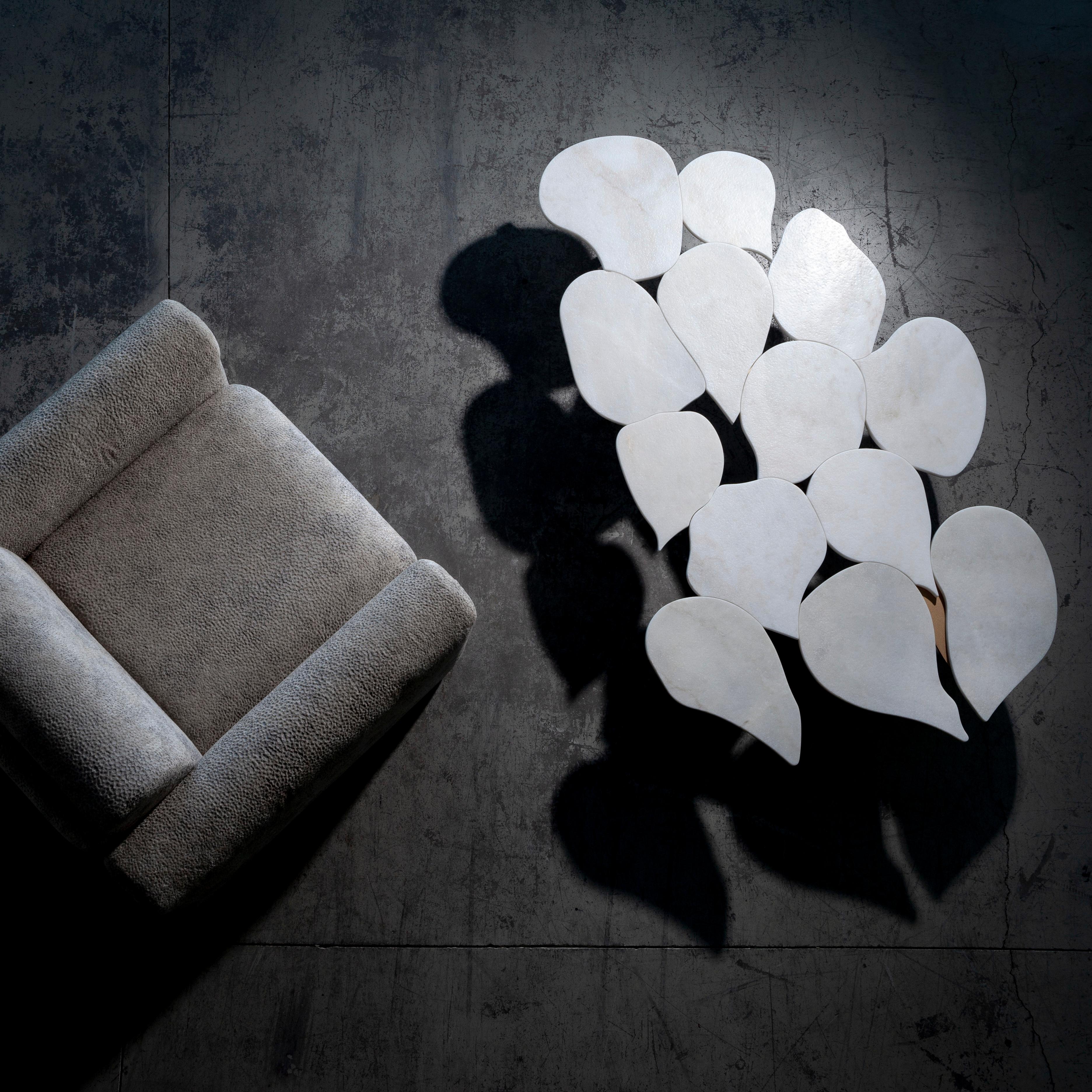 Table basse contemporaine Infinity en marbre Calacatta fait main par Greenapple en vente 5