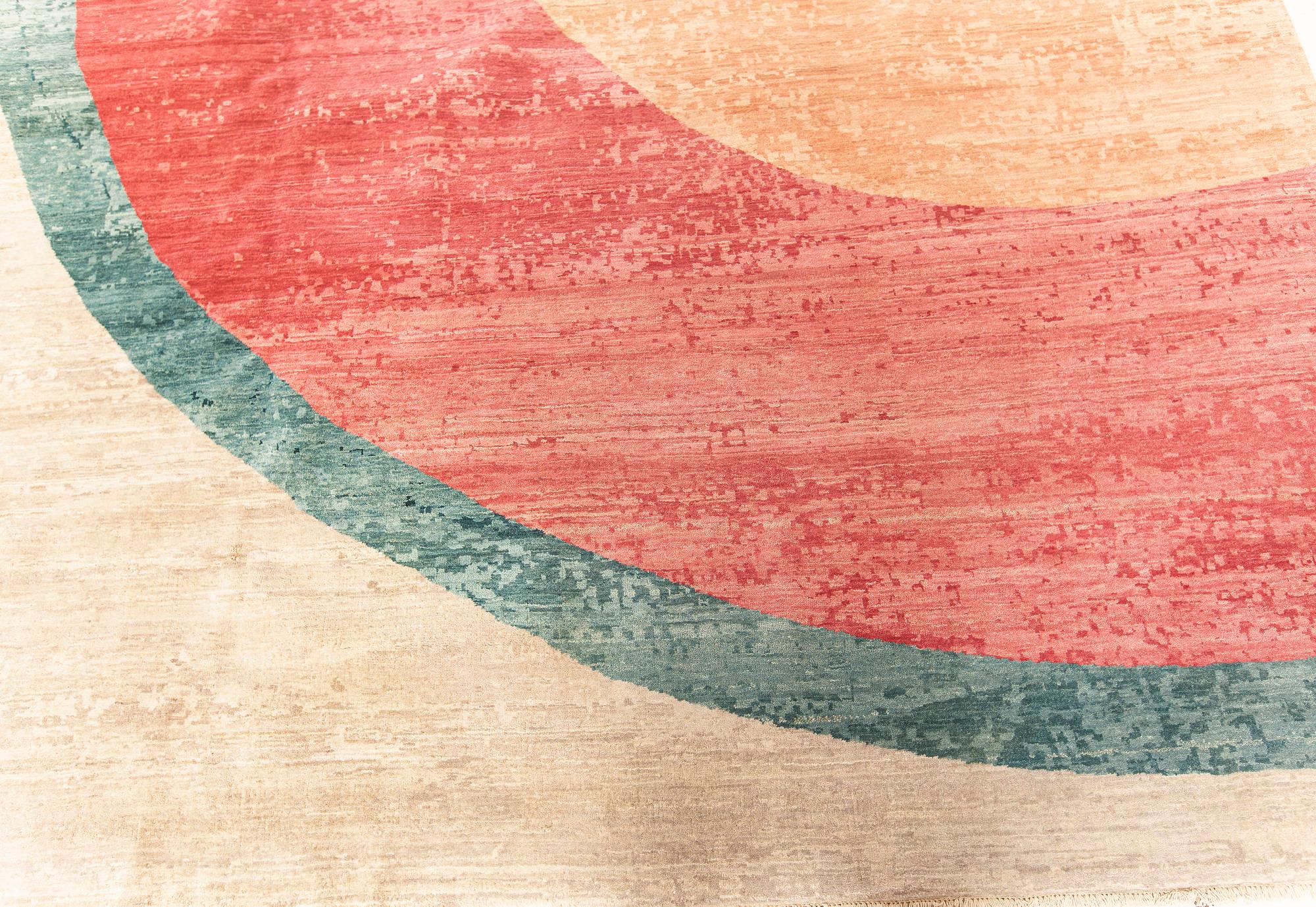 Annodato a mano Tappeto di ispirazione contemporanea Art Deco di Doris Leslie Blau in vendita