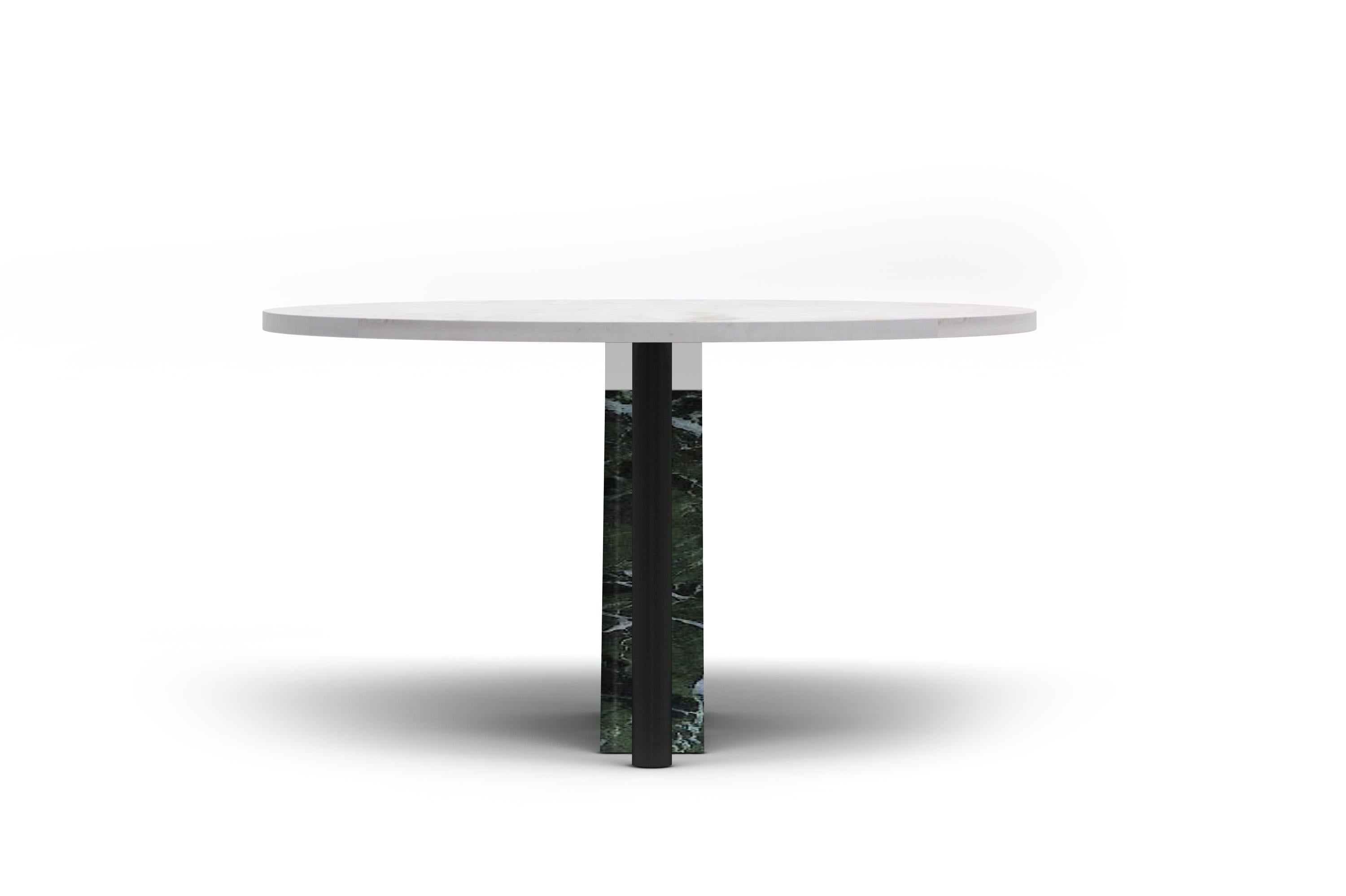 Modern Contemporary Iphigeneia Table in Metal and Marble For Sale