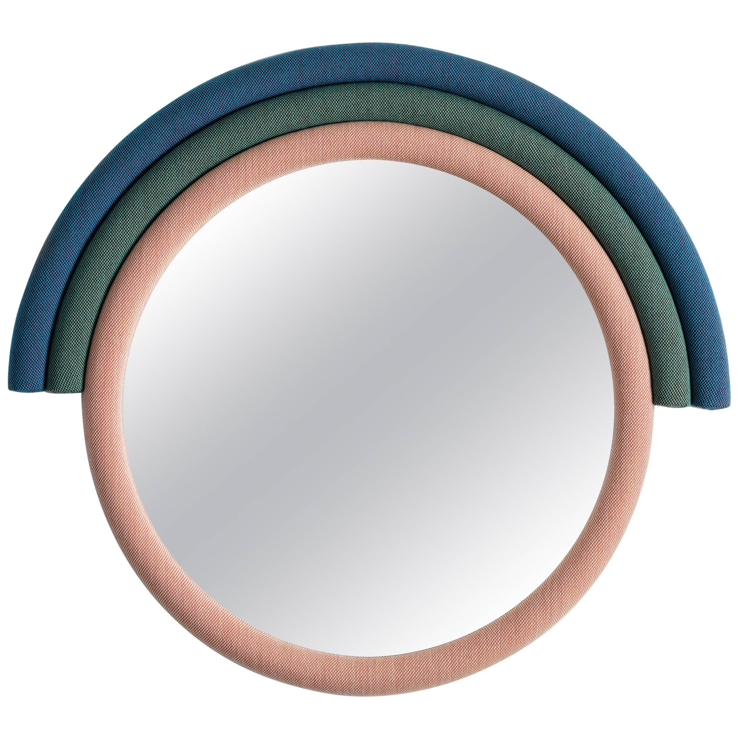 Contemporary Iris Rainbow Mirror with Kvadrat Upholstery