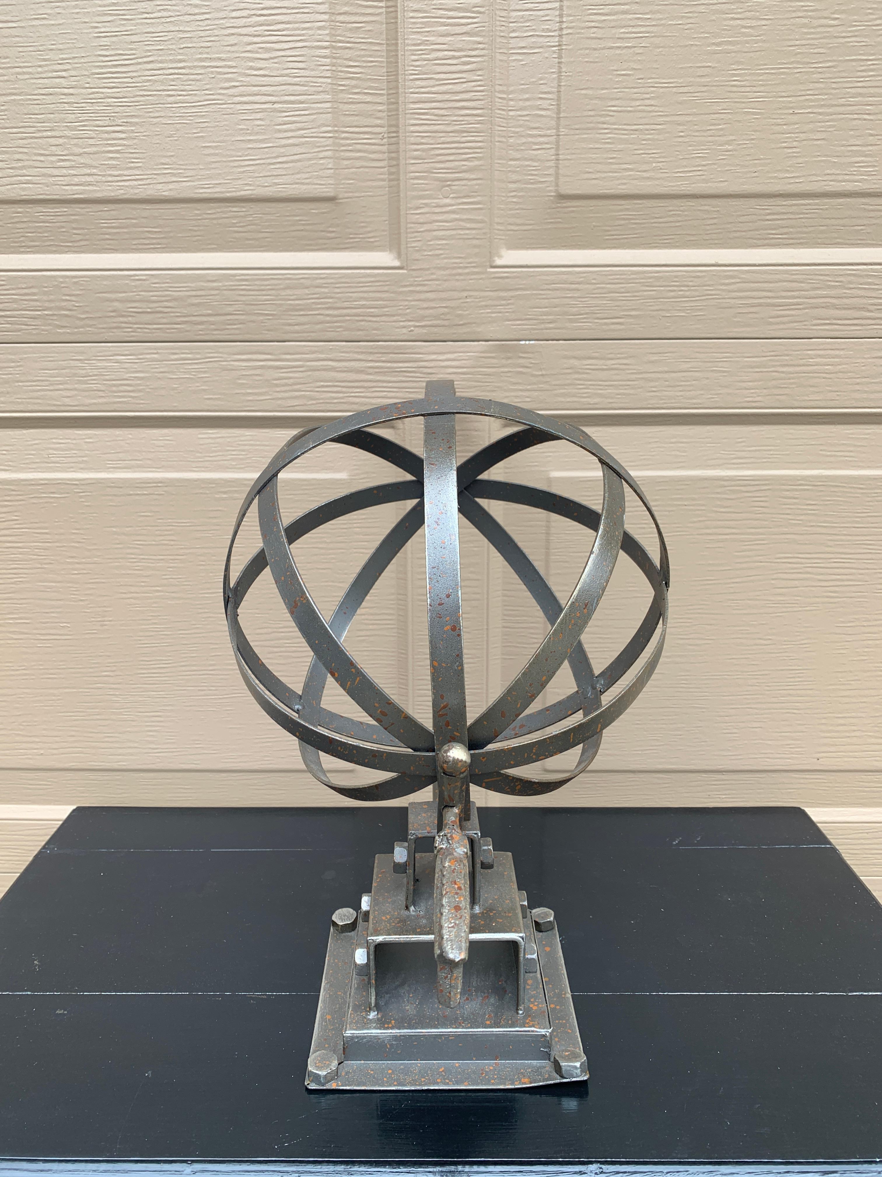 Contemporary Iron Garden Armillary Sundial For Sale 6