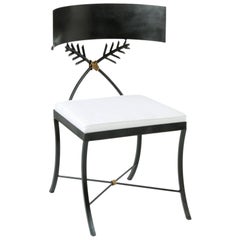 Contemporary Iron Klismos Chair