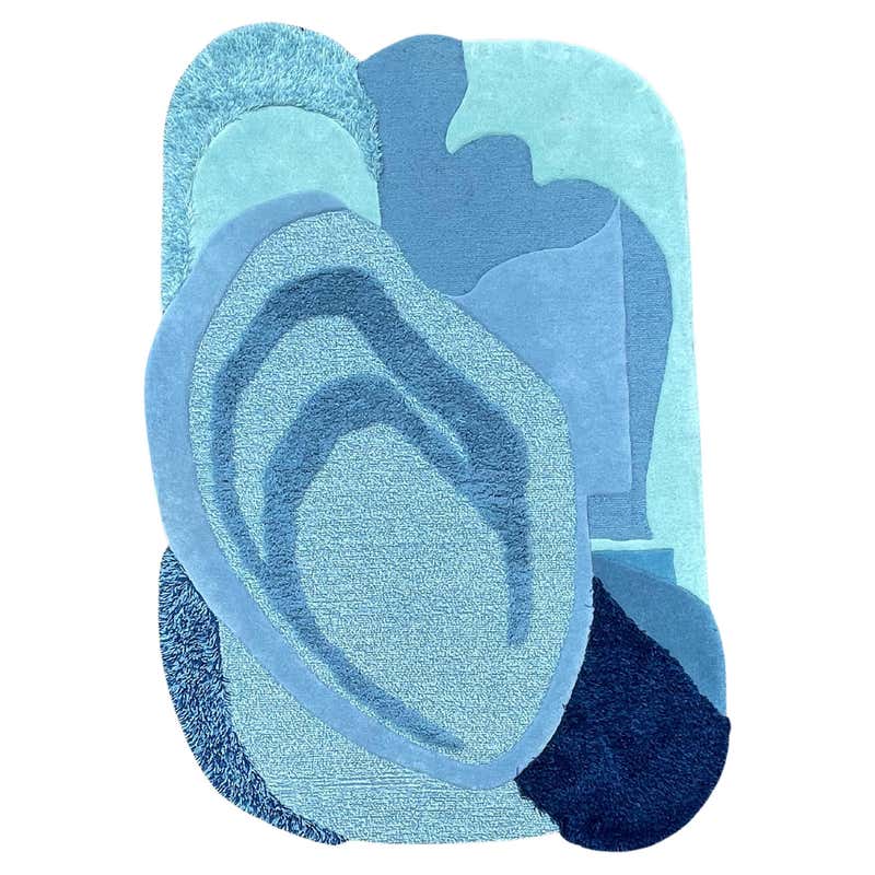 ' Pink Opaque ' Abstract Irregular Round Shape Hand-Tufted Rug by RAG ...