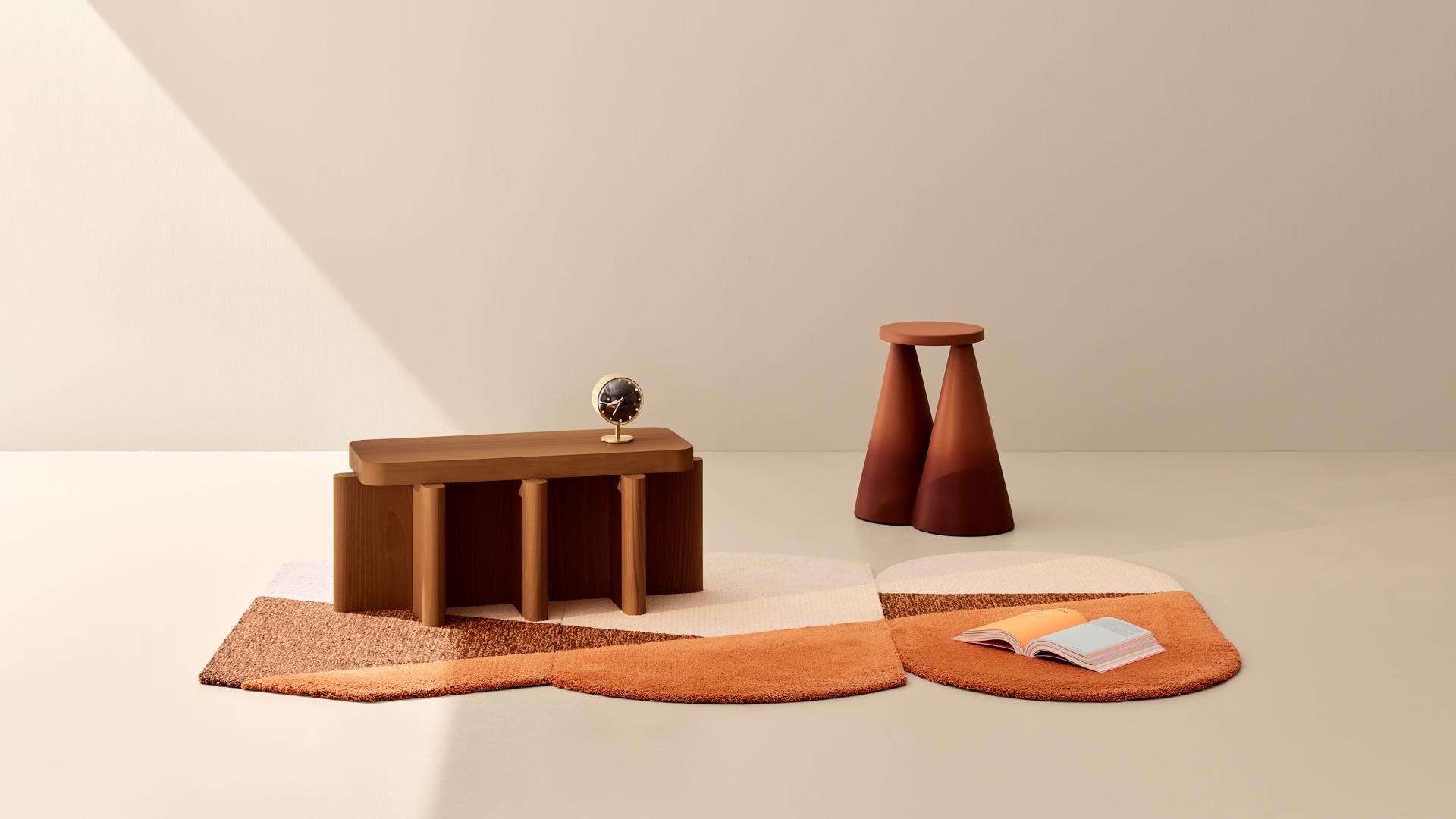 italien Table basse contemporaine Isola Chocolat en céramique  en vente