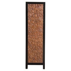 Contemporary Isola Design Copper Repousse Door Narrow Cabinet by Robert Kuo