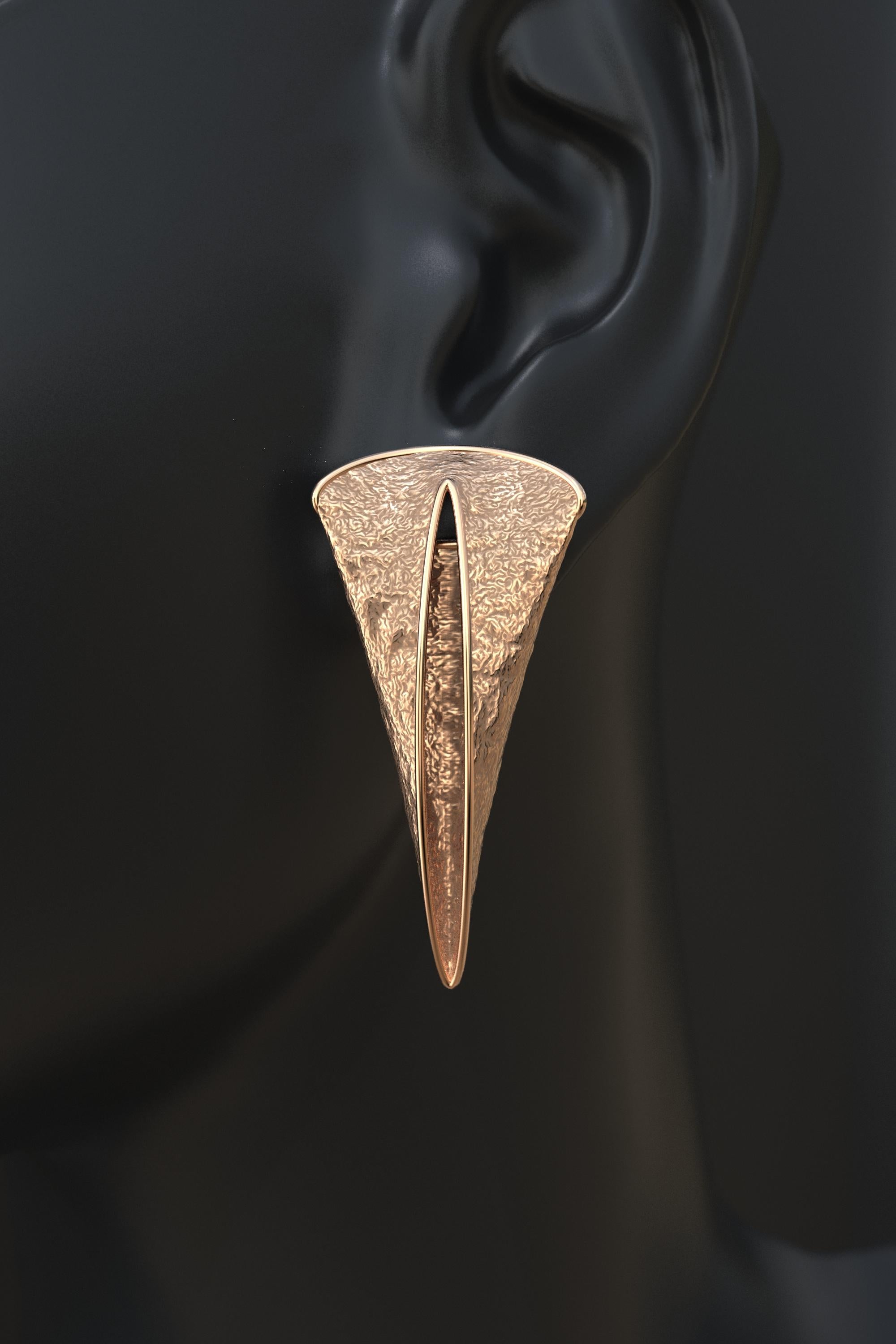 Pendientes contemporáneos italianos de oro de 18 quilates de Oltremare Gioielli Sólo por encargo en venta 1