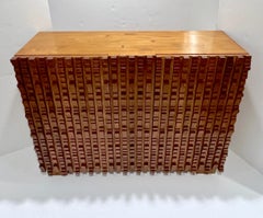 Contemporary Italian 2-Door Modern Cabinet/Sideboard in Solid Carved Beech Wood