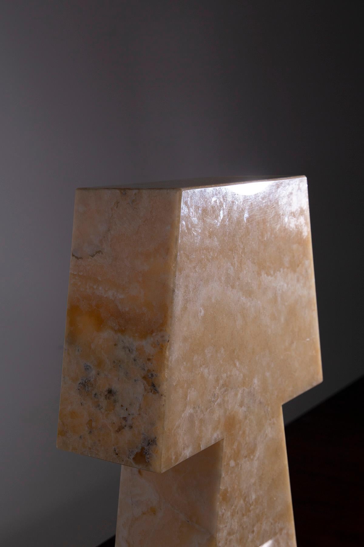 Contemporary Italian onyx table lamp For Sale 10