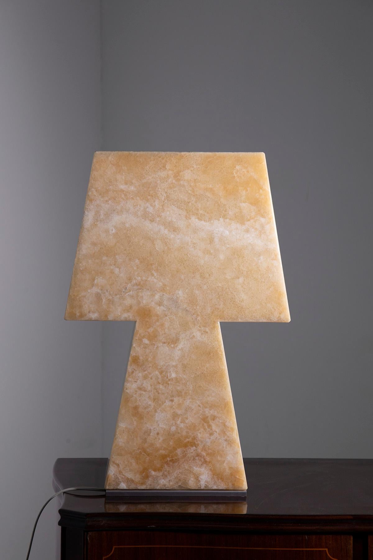 Lampe de table contemporaine en onyx d'Italie en vente 1