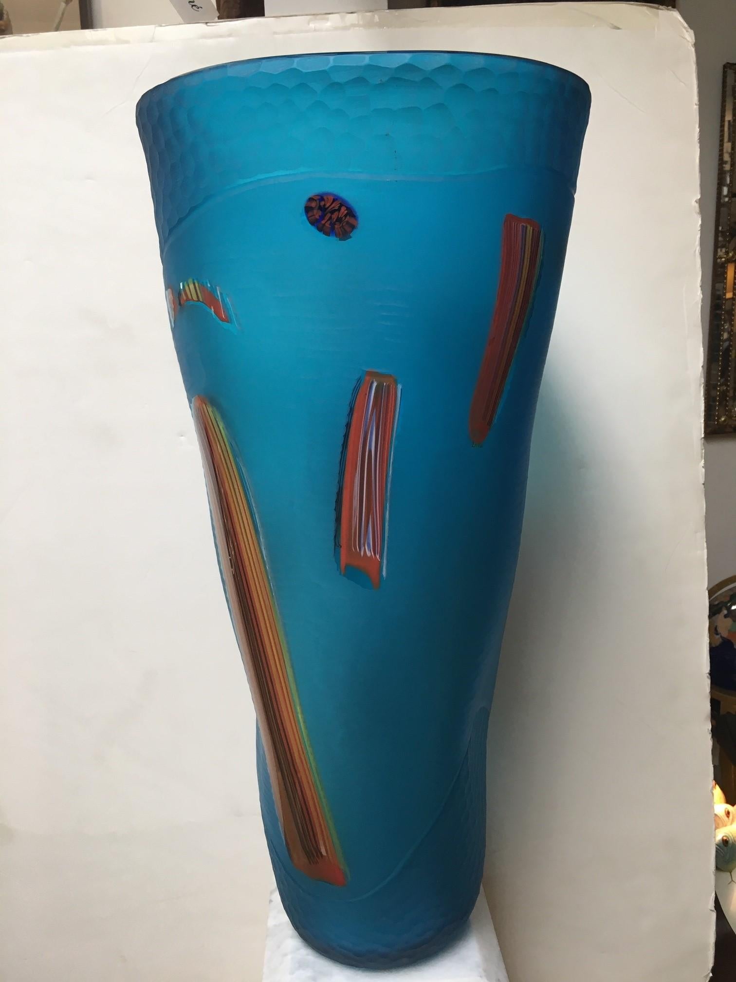 Vase contemporain italien Aqua Monumental Organic en verre de Murano par David Dona en vente 6