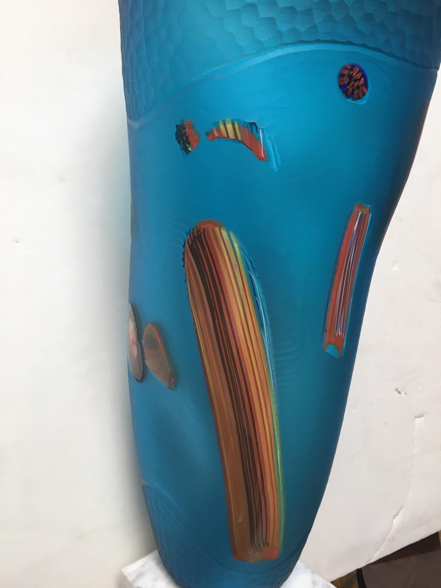 Vase contemporain italien Aqua Monumental Organic en verre de Murano par David Dona Bon état - En vente à Los Angeles, CA