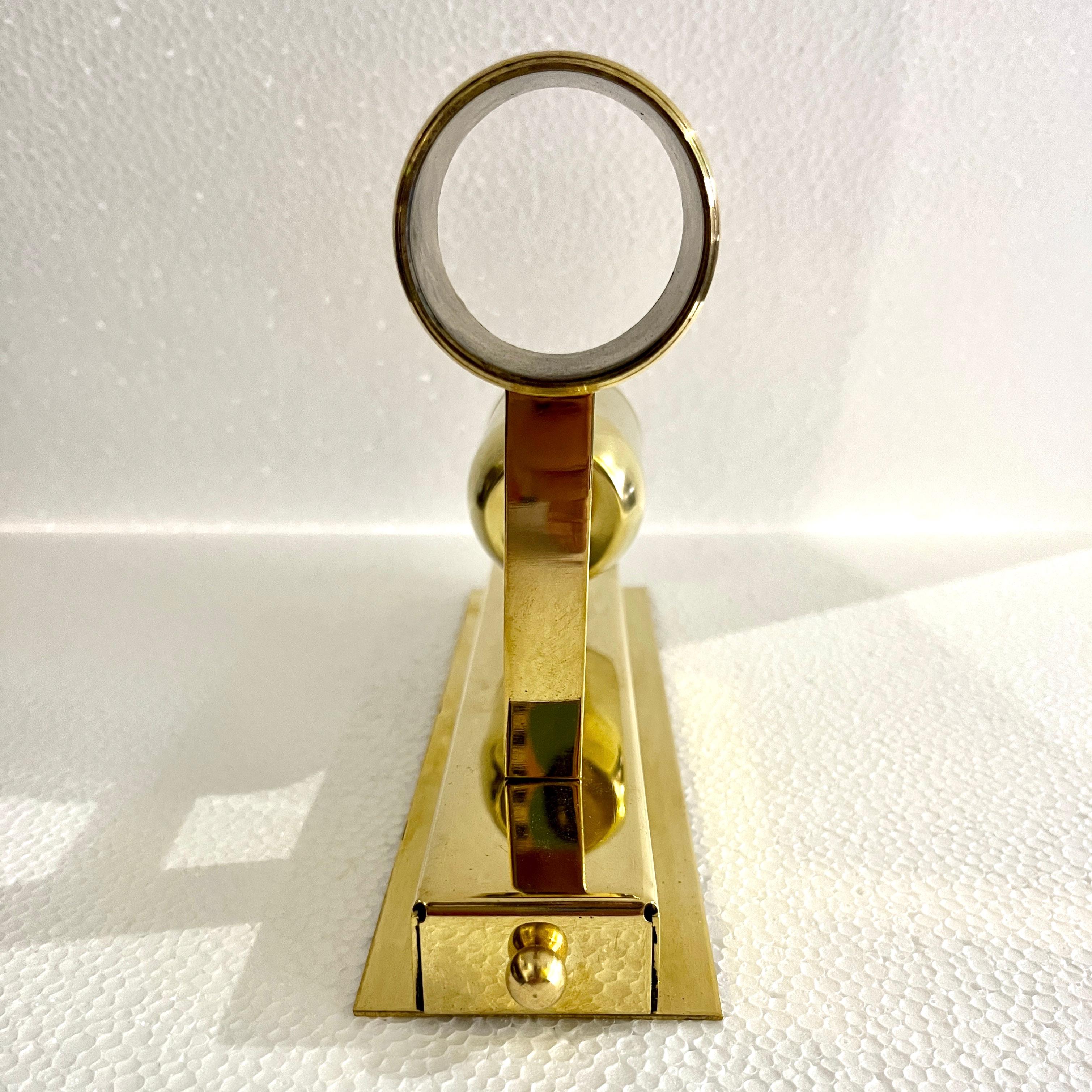 Paire d'appliques contemporaines Art Déco en verre de Murano ambre et or avec feuilles de laiton en vente 5