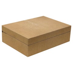 Contemporary Italian Beige Shagreen Box