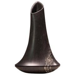 Contemporary Italian Black Marble Vase designed by Ora Ito
