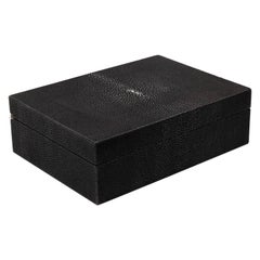 Contemporary Italian Black Shagreen Box