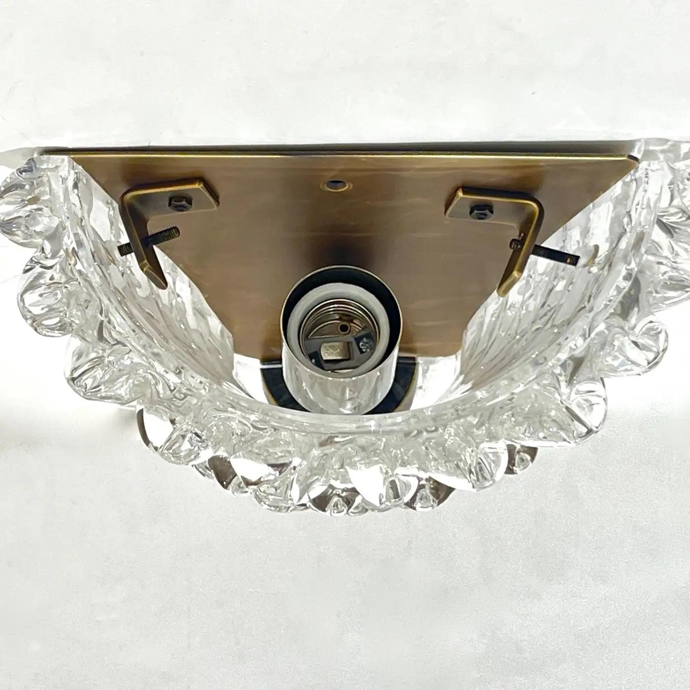 Contemporary Italian Bronze Antique Brass Crystal Rostrato Murano Glass Sconces Siglo XXI y contemporáneo en venta