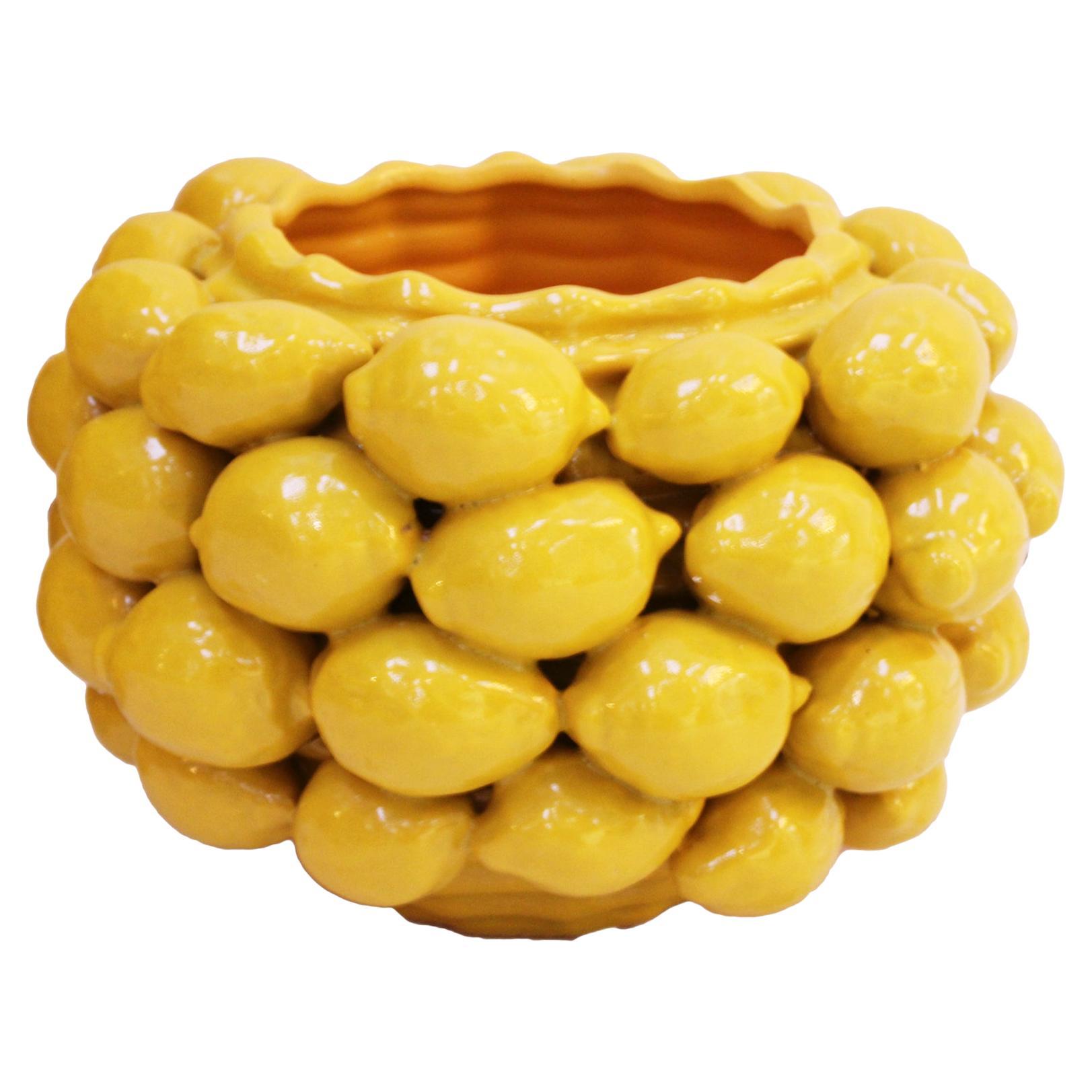 Large Contemporary Black and White Ceramic Vase with Nautical Motifs