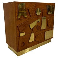 Contemporary Italian Chest of Drawers mit Messingdetails