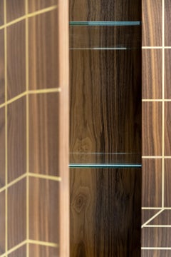 Prospecto sideboard, in canaletto walnut and brass, by DebonaDemeo for Medulum