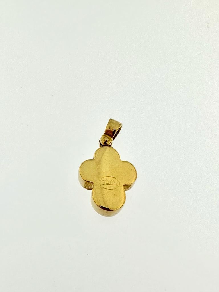Contemporain Croix italienne contemporaine en or jaune 18 carats en vente