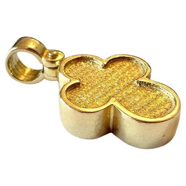 Croix italienne contemporaine en or jaune 18 carats en vente