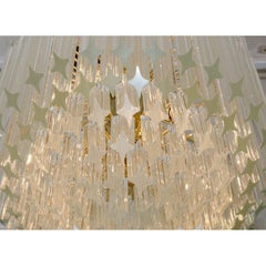 Contemporary Italian Murano Crystal 'Cake' Chandelier