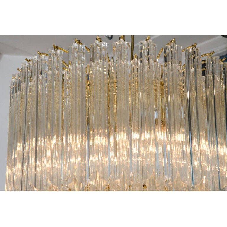Contemporary Italian Crystal 'Cake' Chandelier For Sale 2