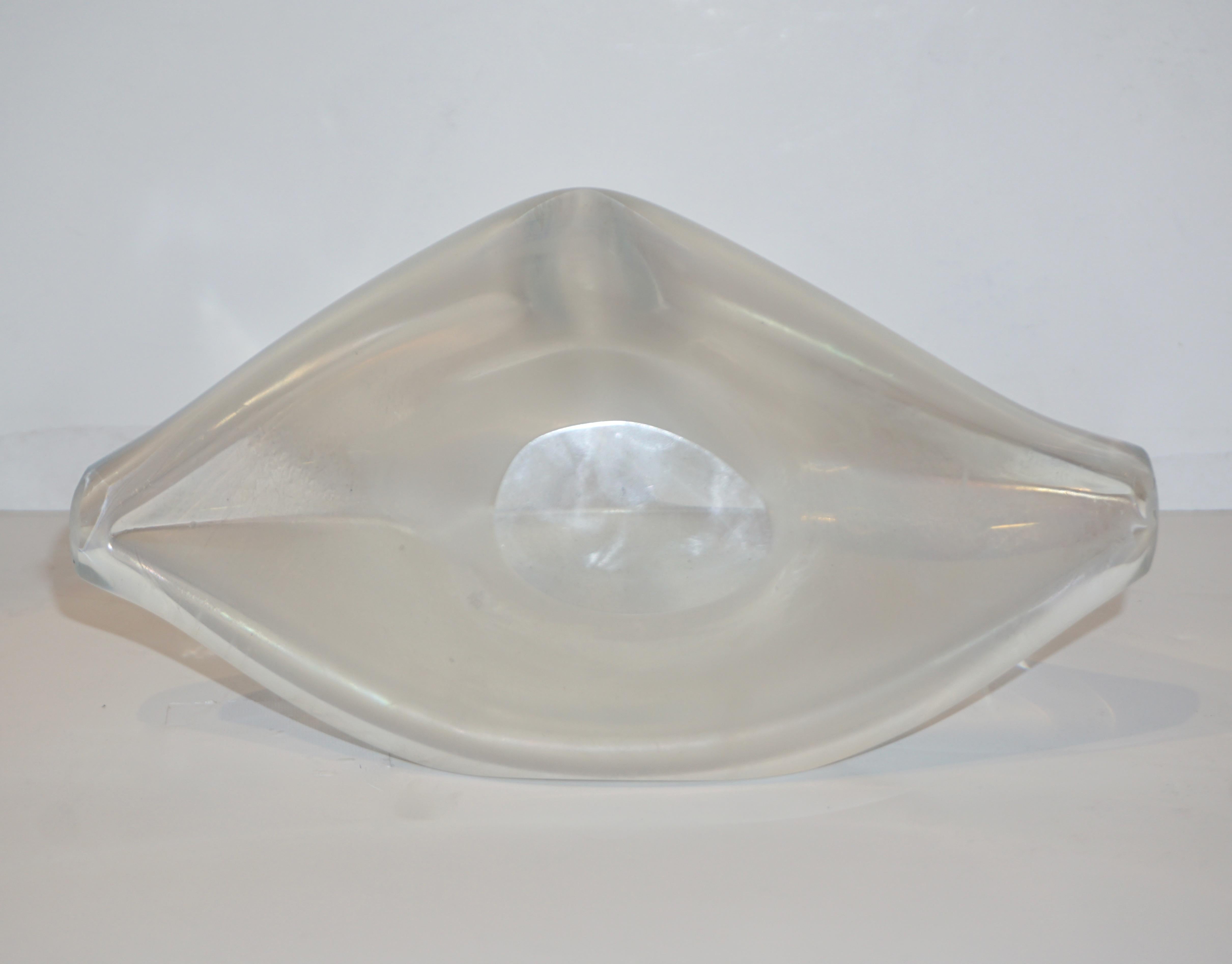Blown Glass Contemporary Italian Crystal Murano Glass Lips Decorative Art Modern Sculpture