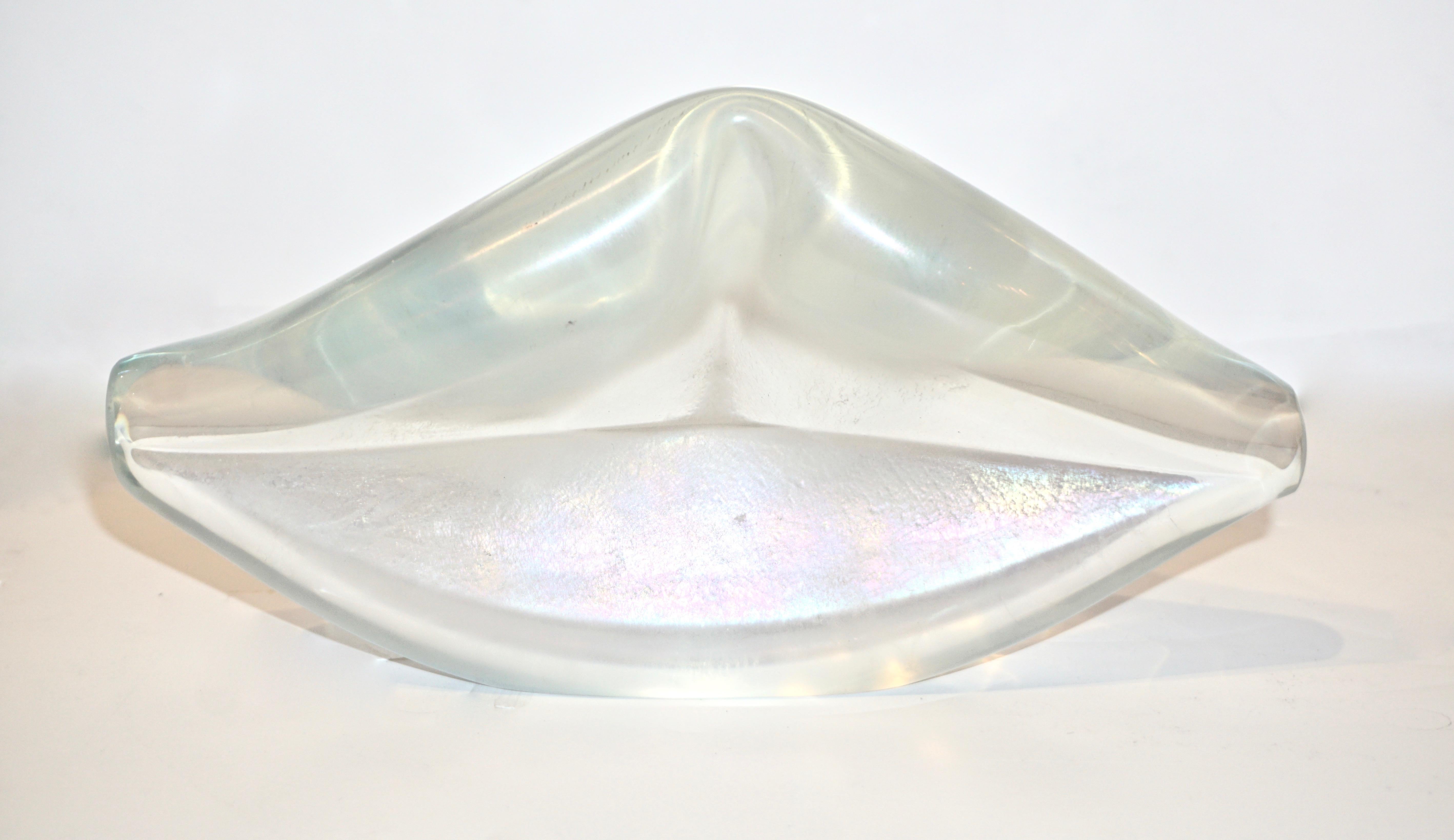 Contemporary Italian Crystal Murano Glass Lips Decorative Art Modern Sculpture 2