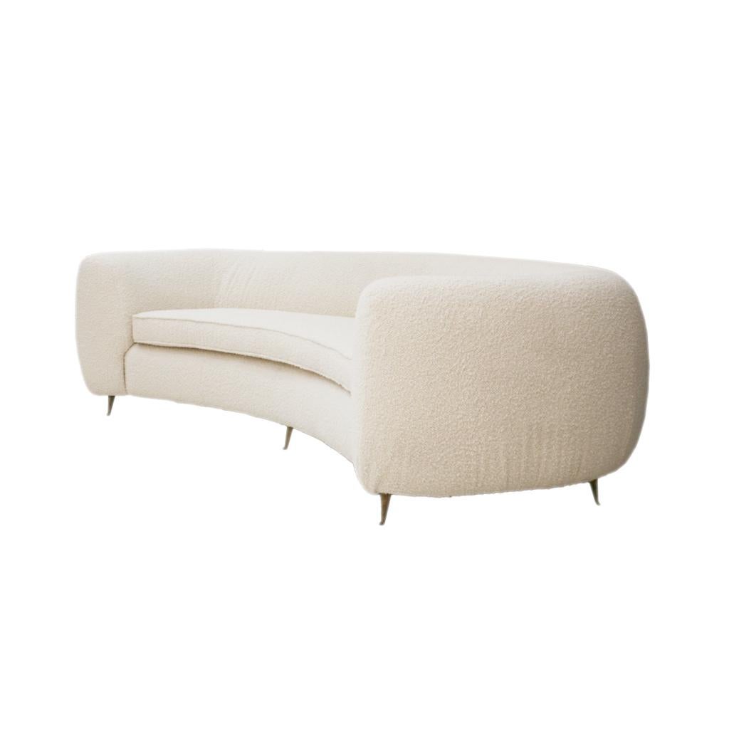 Mid-Century Modern Contemporary Italian Curved Sofa