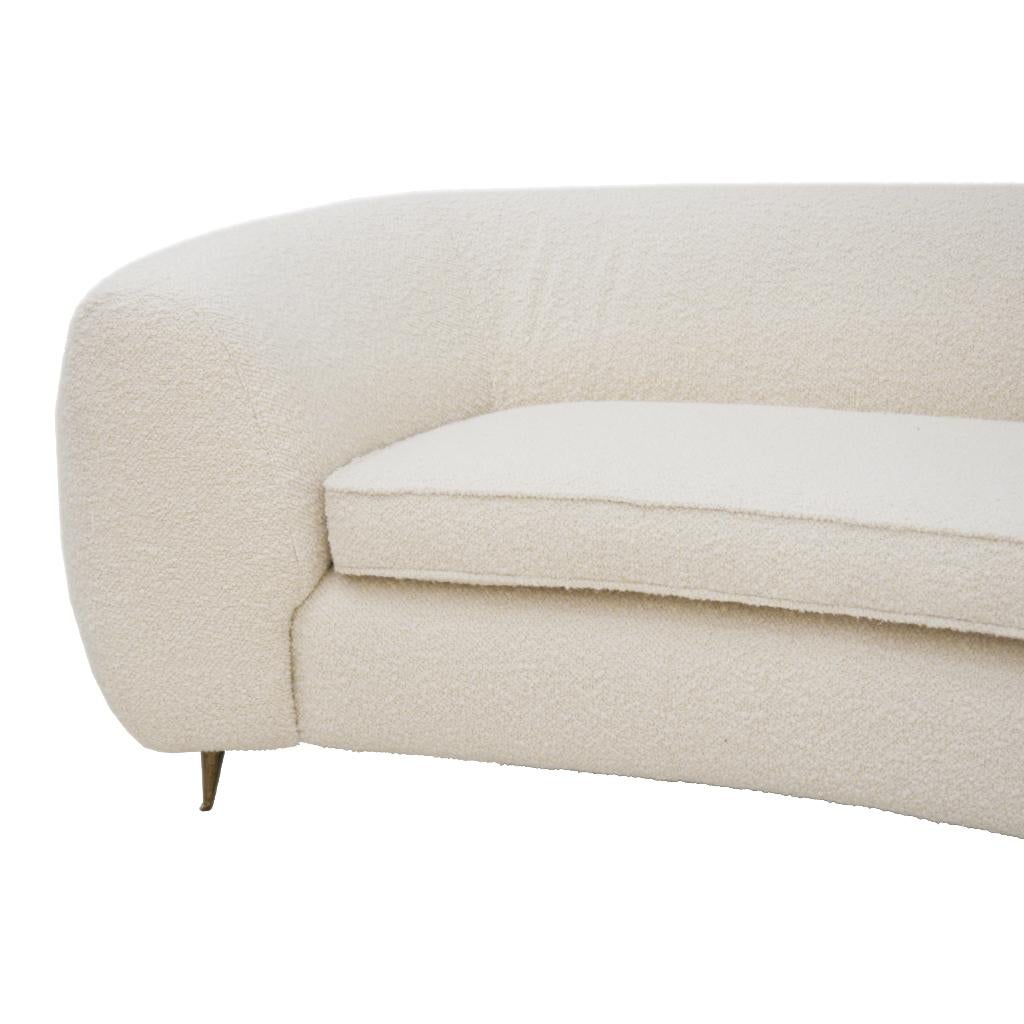 Brass Contemporary Italian Curved Sofa For Sale