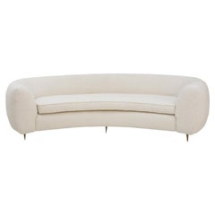 Vintage Contemporary Italian Curved Sofa