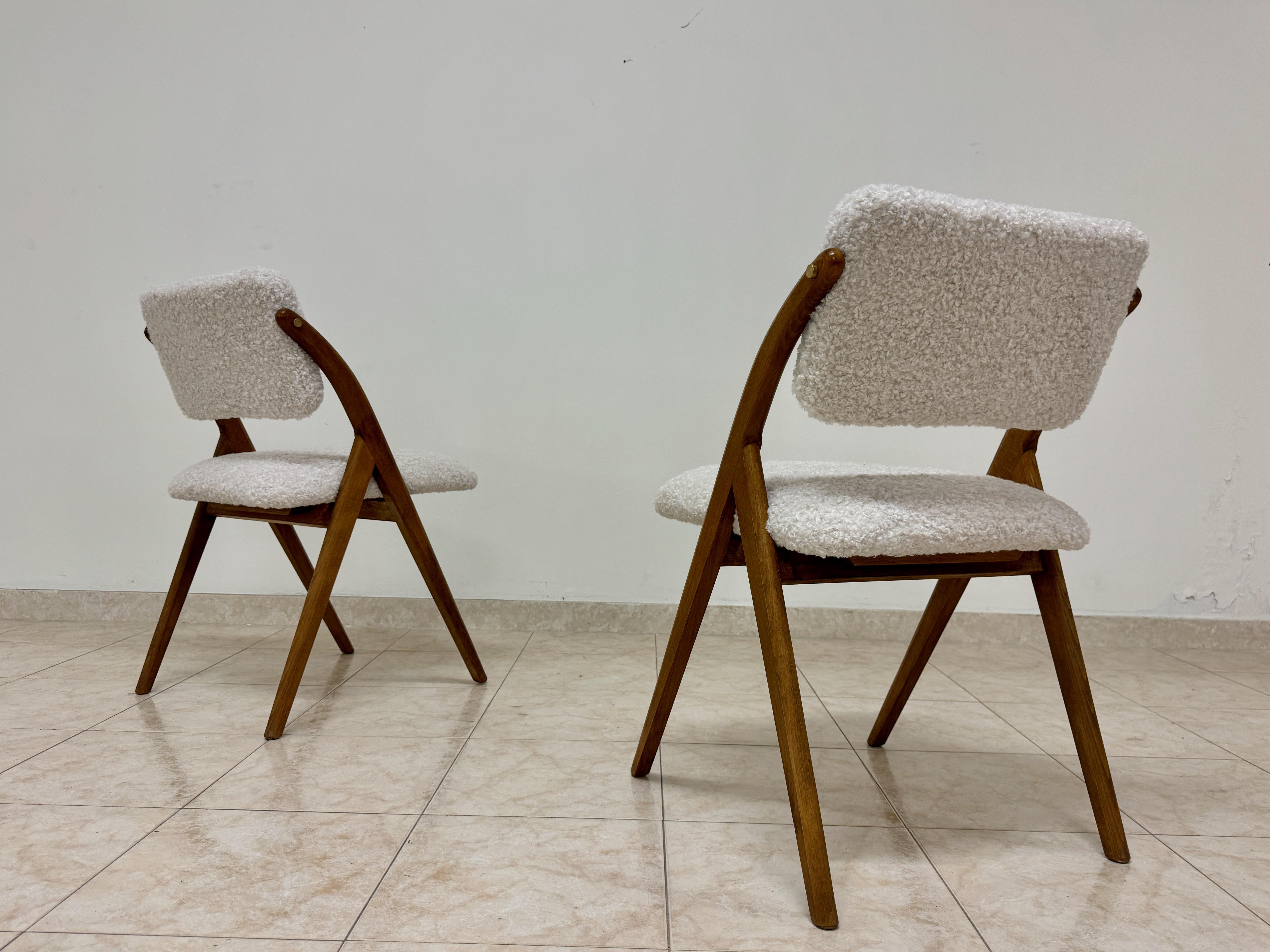 Contemporary Italian Dining Chairs in a Mid Century Style For Sale 8
