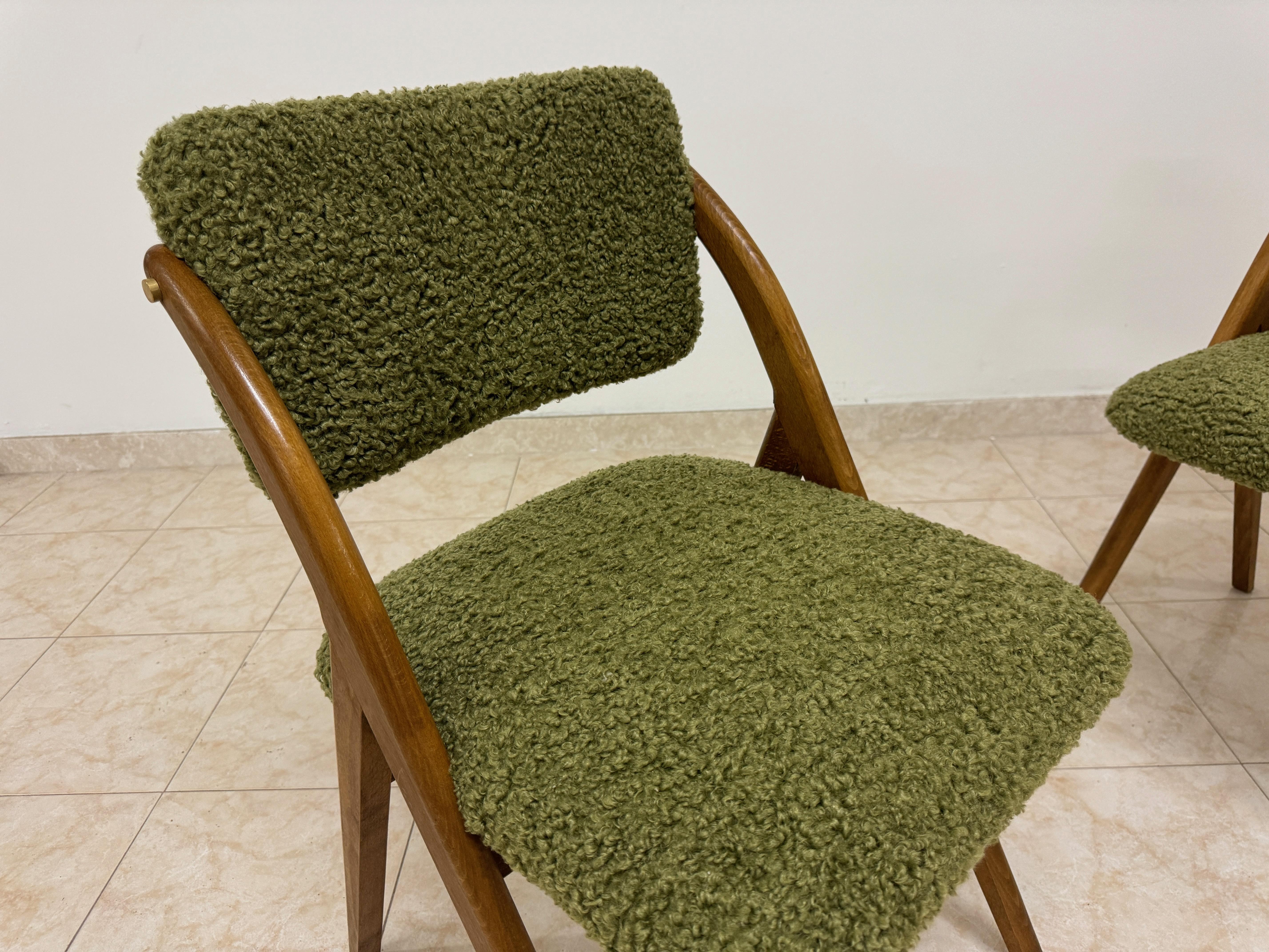 Contemporary Italian Dining Chairs in a Mid Century Style For Sale 10