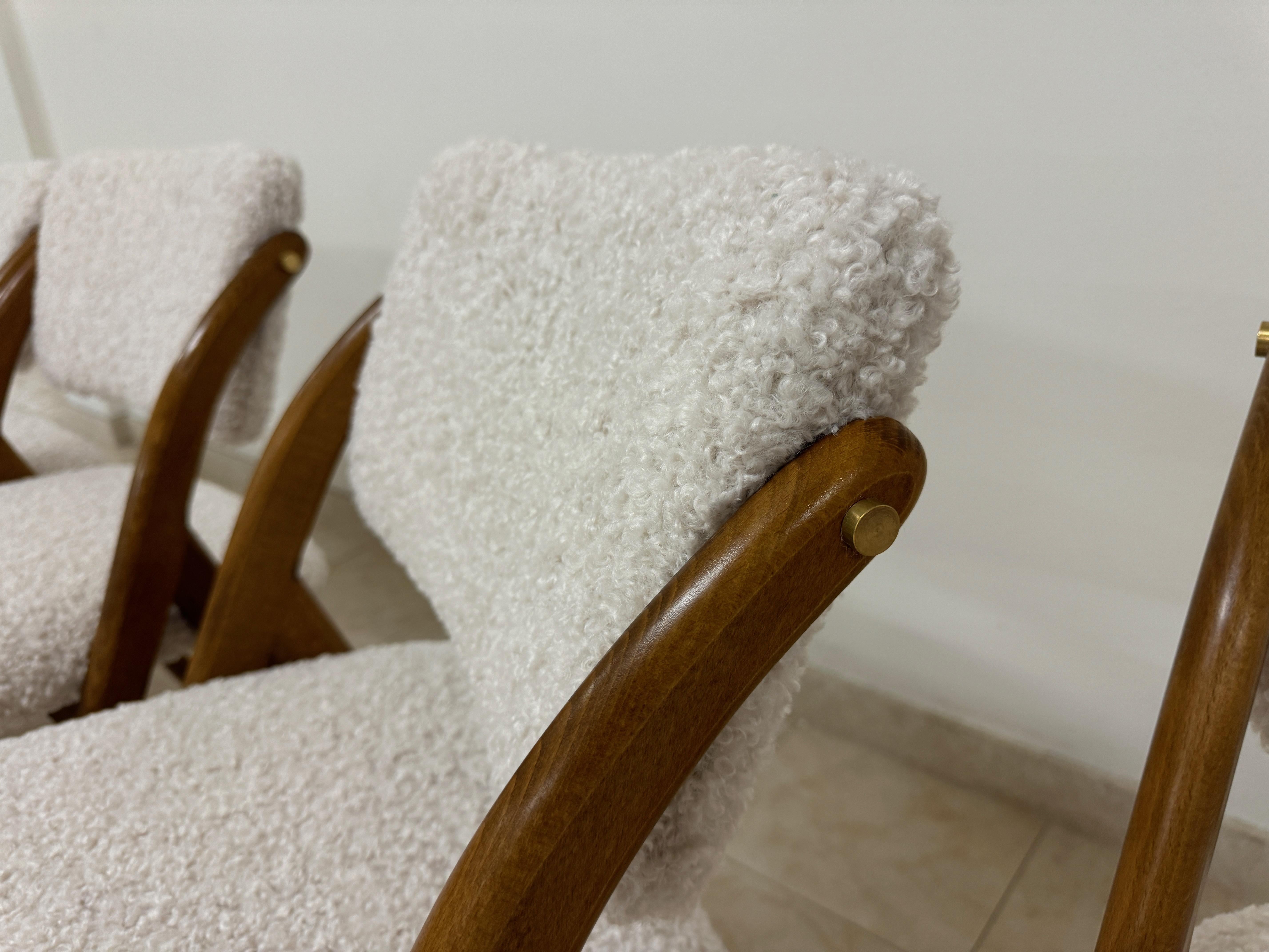 Contemporary Italian Dining Chairs in a Mid Century Style For Sale 3