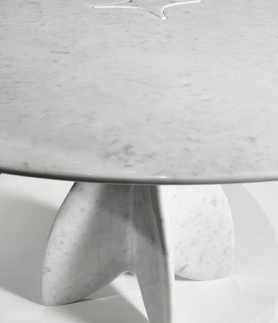 European Contemporary Italian Dining Table Designed by Norman Foster in Carrara Marble For Sale