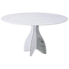 Contemporary Italian Dining Table Designed by Norman Foster in Carrara Marble