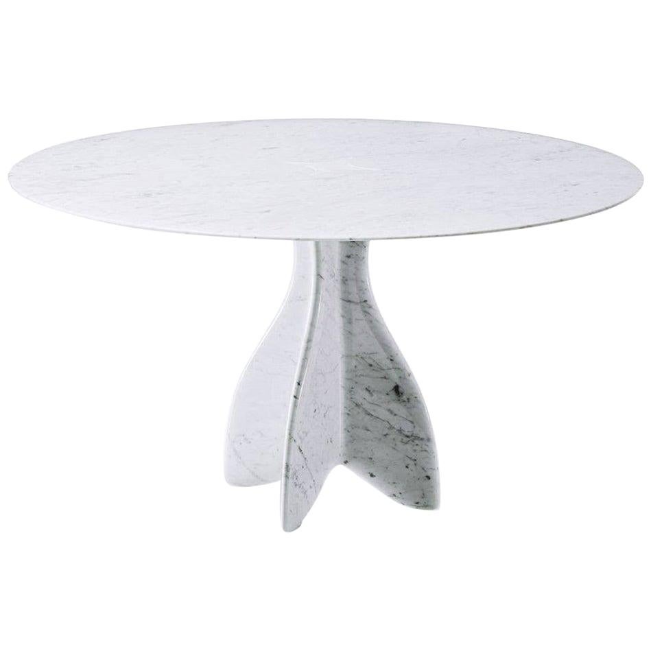 Contemporary Italian Dining Table Designed by Norman Foster in Carrara Marble For Sale