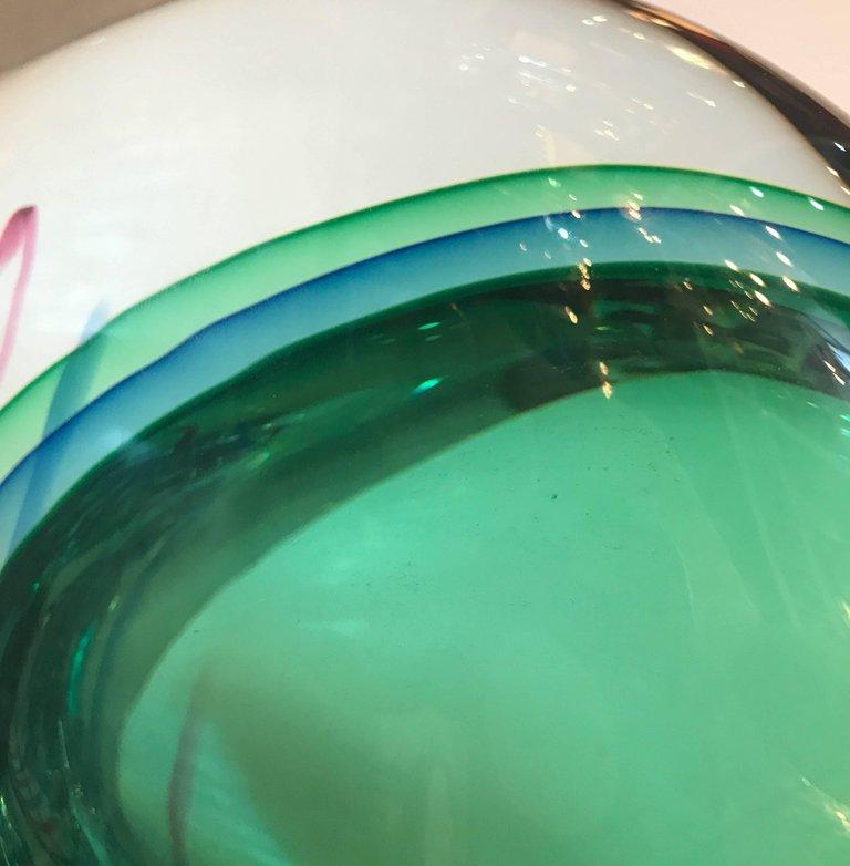 20th Century Contemporary Italian Eye Catching Art Glass Vase by Oggetti
