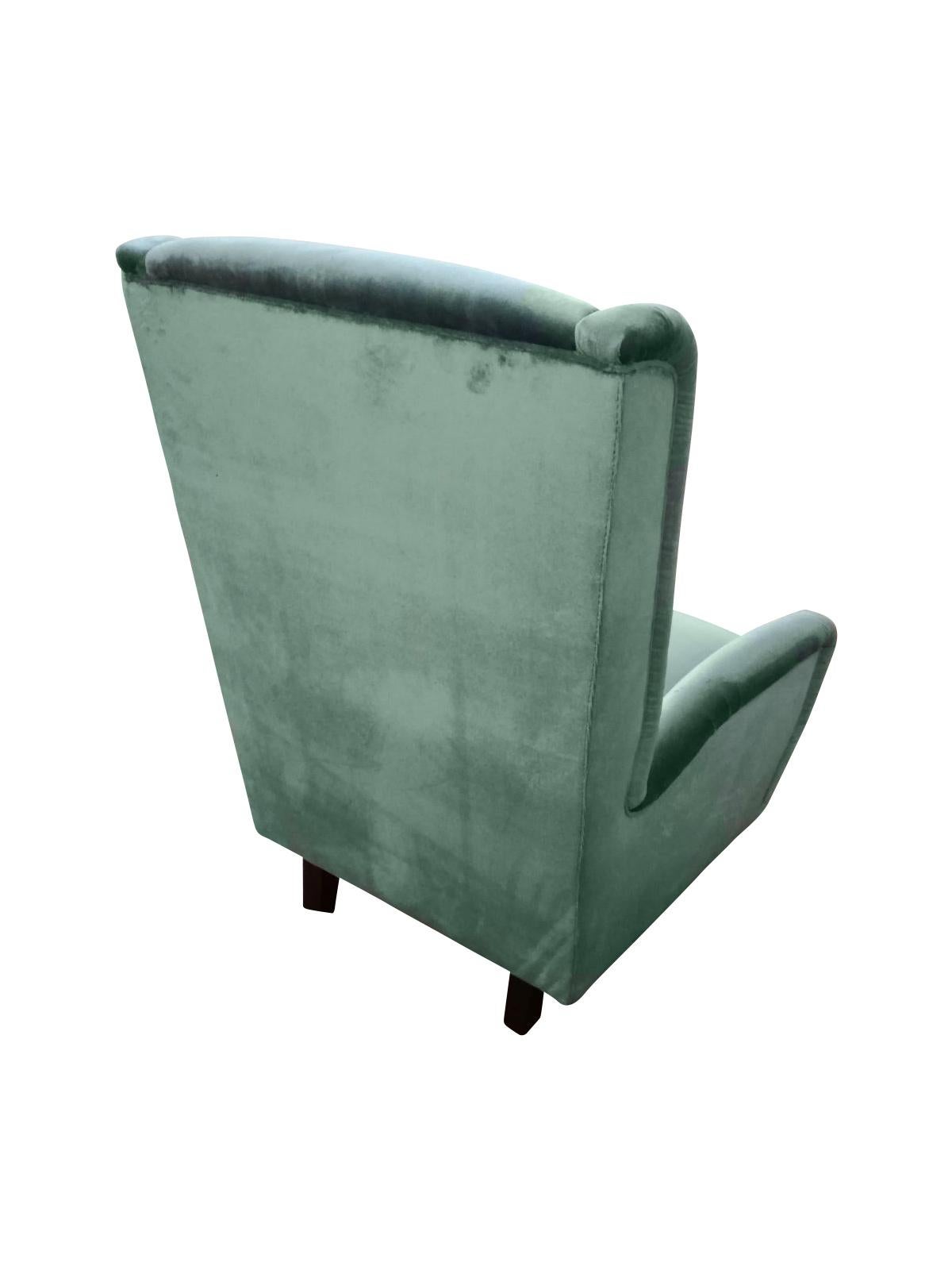 contemporary high back armchair